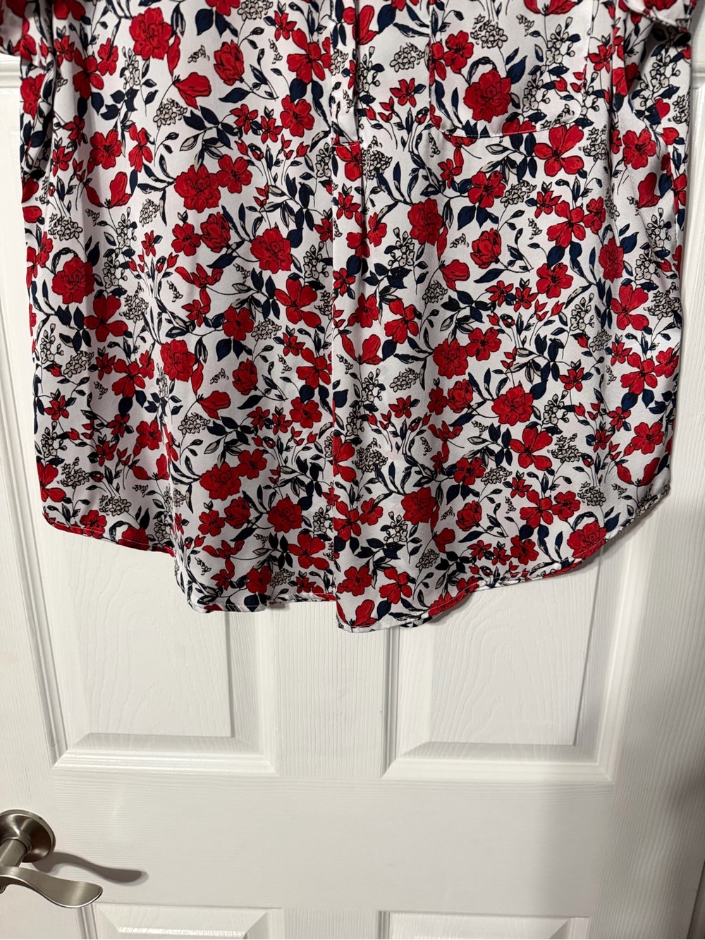 Liz Claiborne Cap Sleeve Floral Print Blouse - Picture 3 of 15